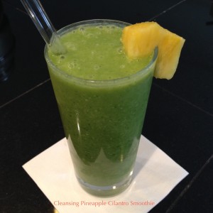 Cleansing Pineapple Cilantro Smoothie